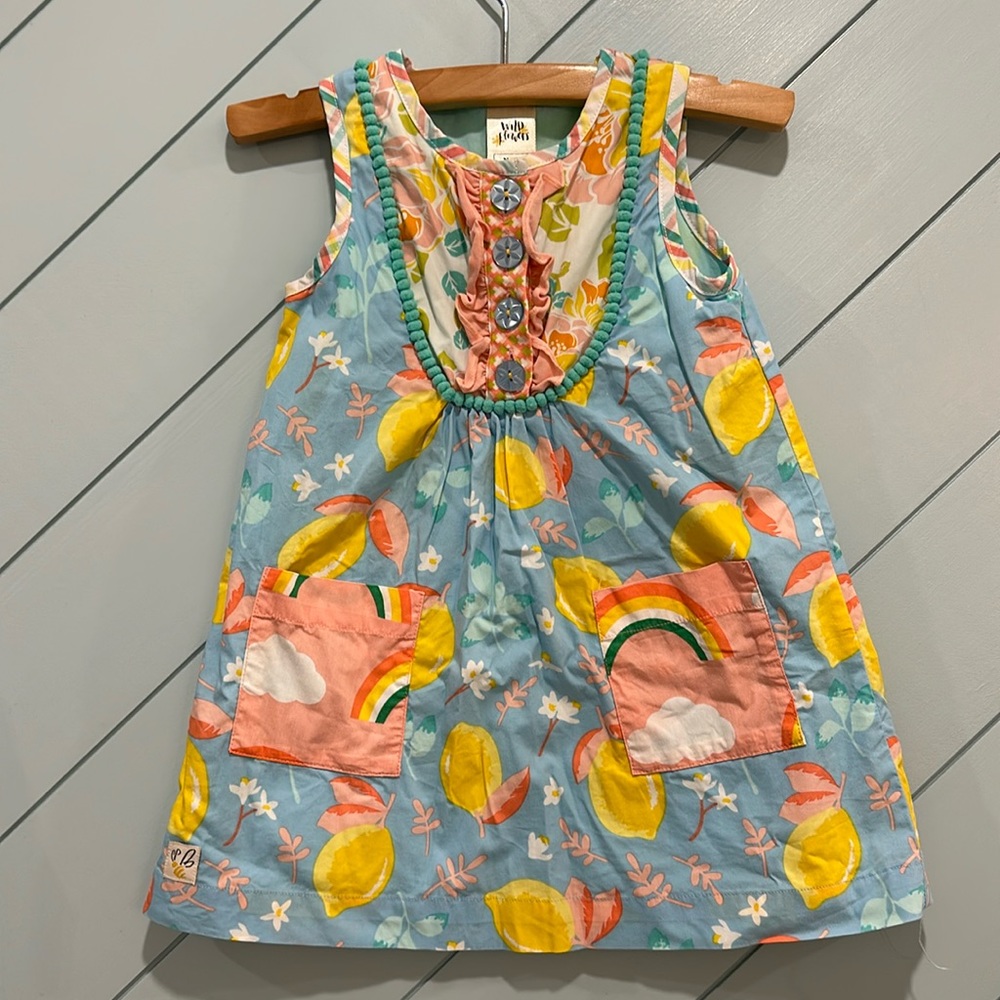 Wild Flowers Clothing Company  Lemon Lulu Rainbow Dress